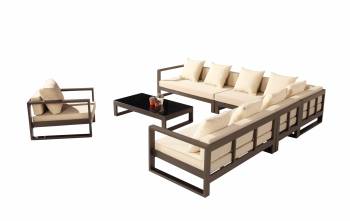 Babmar - Amber Sectional Sofa Set for 8 with Club Chair