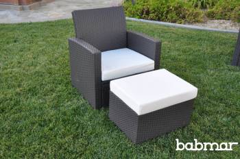Individual Pieces - Sofa And Chair Seating - Babmar - Palomino Club Chair With Ottoman