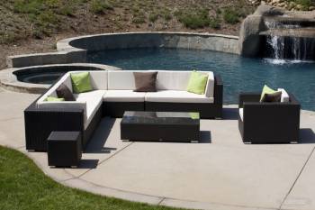 Swing 46 Sectional Sofa Set with Club Chair