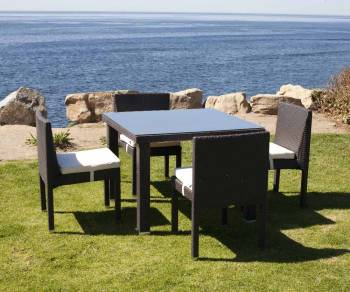 Outdoor Furniture - Outdoor  Dining Sets - Vita Armless Dining Set For Four