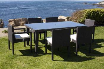 Outdoor Furniture - Outdoor  Dining Sets - Vita Armless Dining Set For Six