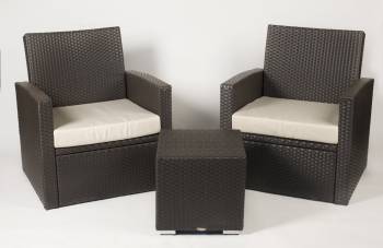Package Deals - Outdoor Sofa & Seating Sets - Palomino Club Chair Set for 2 with square side table