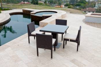 Package Deals - Outdoor  Dining Sets - Vita Armless Dining Set For Four with Bistro Table