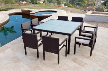 Package Deals - Outdoor  Dining Sets - Vita Dining Set For Eight With Square Table