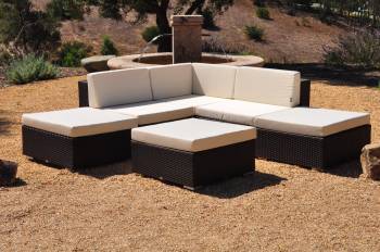 Package Deals - Outdoor Sofa & Seating Sets - Babmar - Swing 46 "V" Shaped Sofa Set