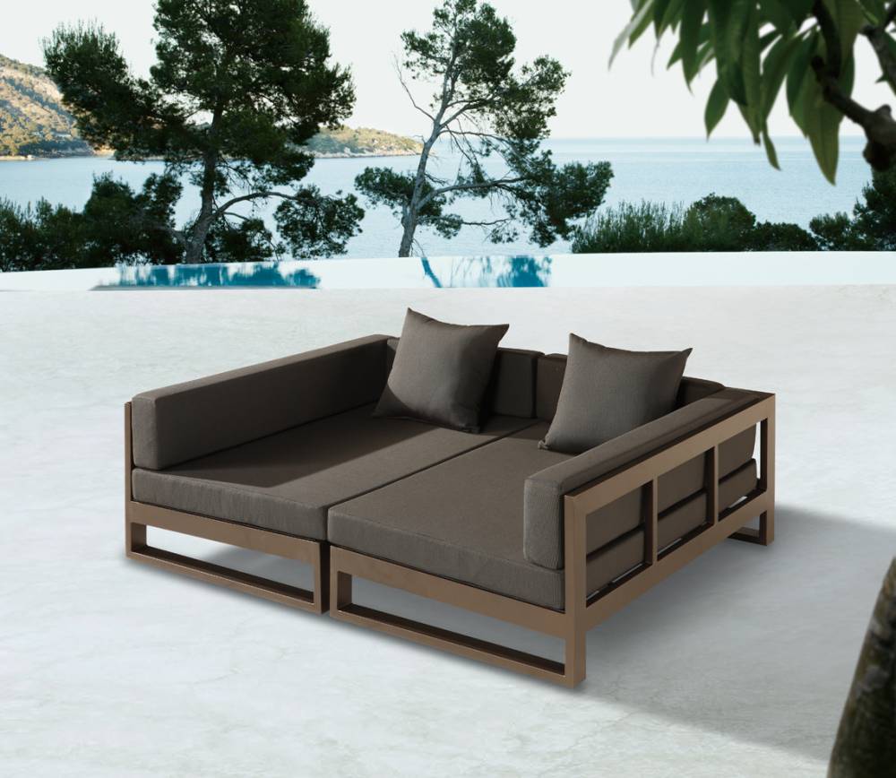 Amber Modern Outdoor Double Modular Daybed