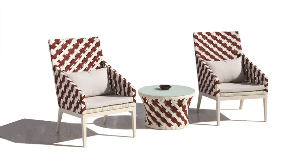 Florence Modern Outdoor Seating Set for 2