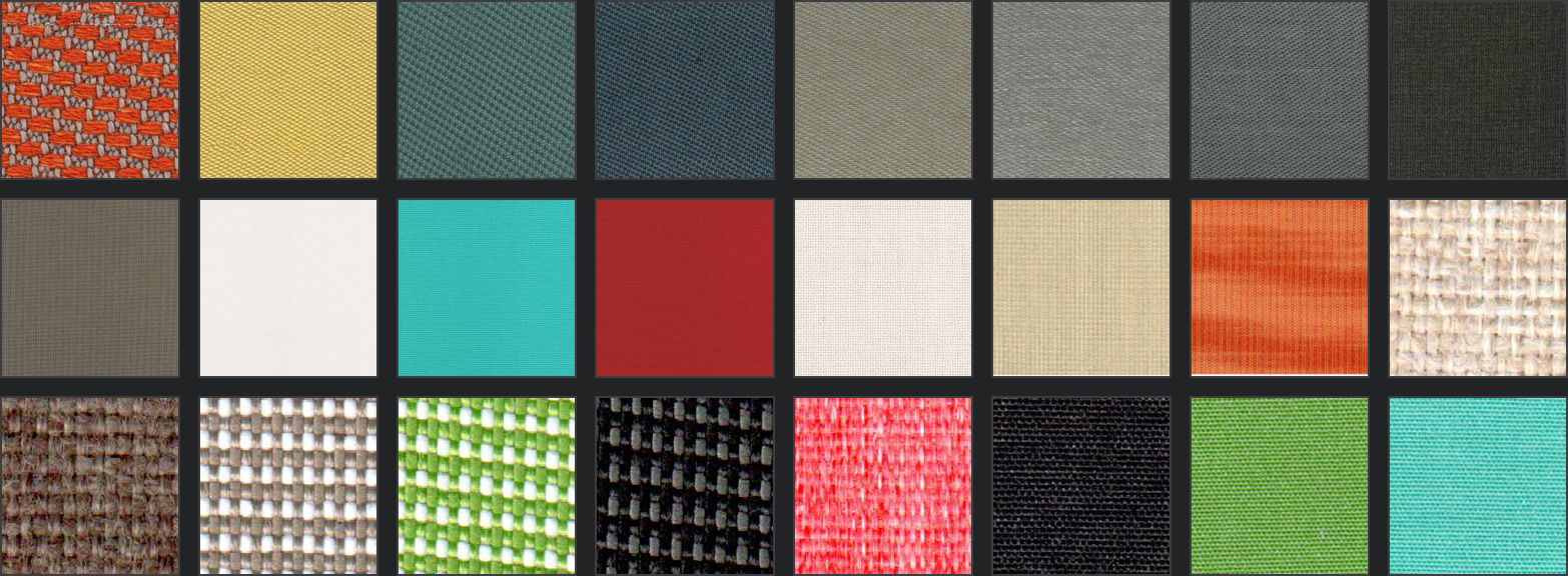 Finish and fabric swatches