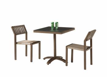 Amber Armless Dining Set for 2