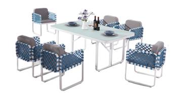 Babmar - Dresdon Dining Set For 6 with Side Straps