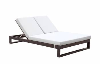 Babmar - Amber Double Chaise Lounge - BROWN - QUICK SHIP 