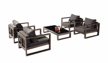 Amber Club Chair Set for 4