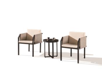 Barite Seating Set for 2 with Side Fabric