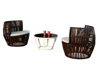 Babmar - Apricot Round Seating Set for 2