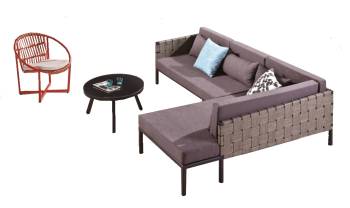 Asthina 2 Seater Sofa with Chaise Lounger Set
