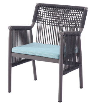 Venice Dining Chair with Woven Sides