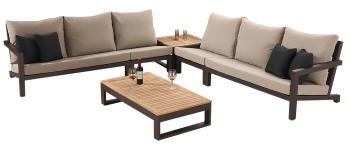 Babmar - Soho Sectional Sofa Set for 6 with 2 Armless Middles