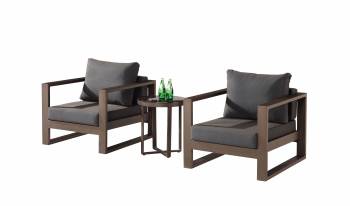 Amber Club Chair Set for 2 and Side Table - QUICK SHIP