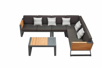 Babmar - Avant Six Seater "L" Shape Sectional Set - QUICK SHIP 