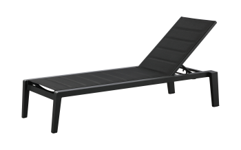 Babmar - AVANT STACKABLE CHAISE LOUNGE - CHARCOAL GRAY- QUICK SHIP 