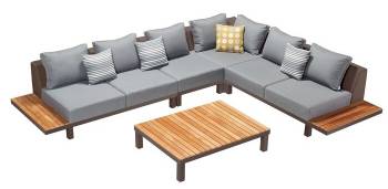 Babmar - Monte Carlo Sofa Set for 6 with Built-In Side Table 