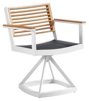 Babmar - AVANT SWIVEL DINING CHAIR - WHITE FRAME - QUICK SHIP