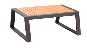 Babmar - Avant Rectangular Coffee Table with Teak Top | QUICK SHIP 