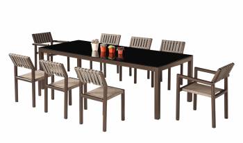 Babmar - Amber Dining Set For 8- Quick Ship 