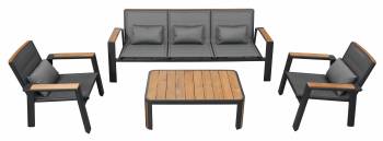 Babmar - Zurich Sofa Set - CHARCOAL GREY 