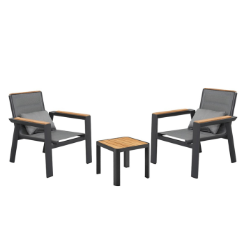 Babmar - Zurich Club Chair Set For 2 - CHARCOAL GREY 