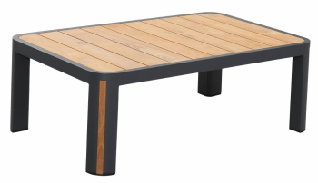 Babmar - Zurich Rectangular Coffee Table with Printed Teak Top - QUICK SHIP 