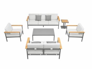 Babmar - Skyline Sofa Set with Loveseat Side Table