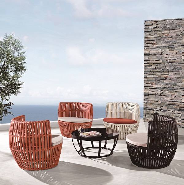 Outdoor wicker round online chair