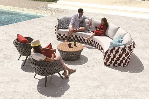 Verona Curved Sofa Set with Chairs - Image 1