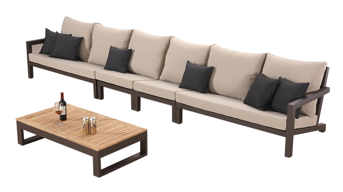 Soho Straight Sectional Sofa Set for 6 - Image 1