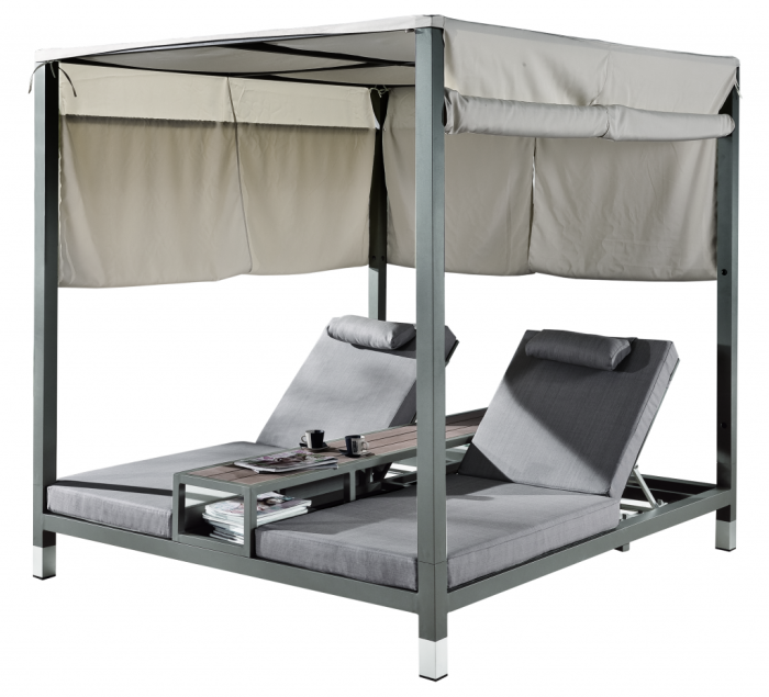 Amber Double Daybed With Center Table And Canopy - Image 1