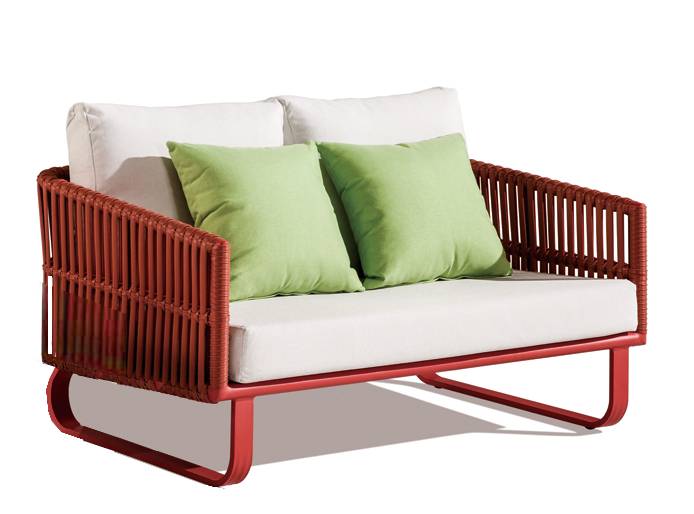 Apricot Modern Outdoor Loveseat Sofa For 2