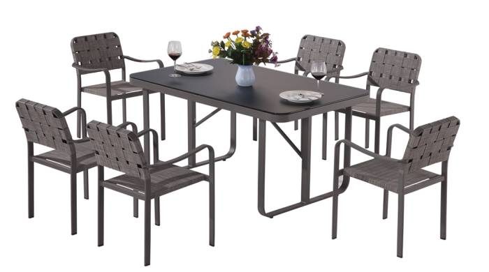 Edge Dining Set for 6 - Image 1