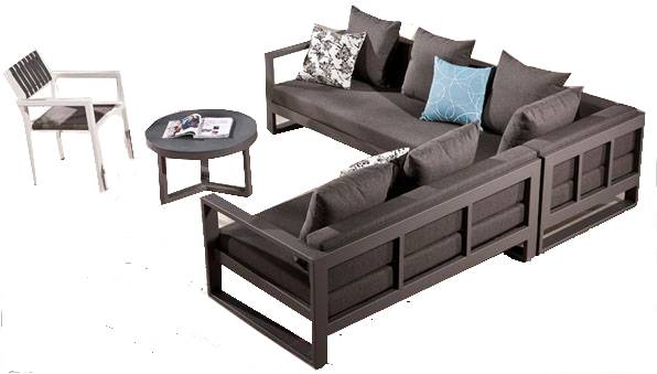 Amber Sectional Sofa Set for 6 with chair and coffee table - Image 1