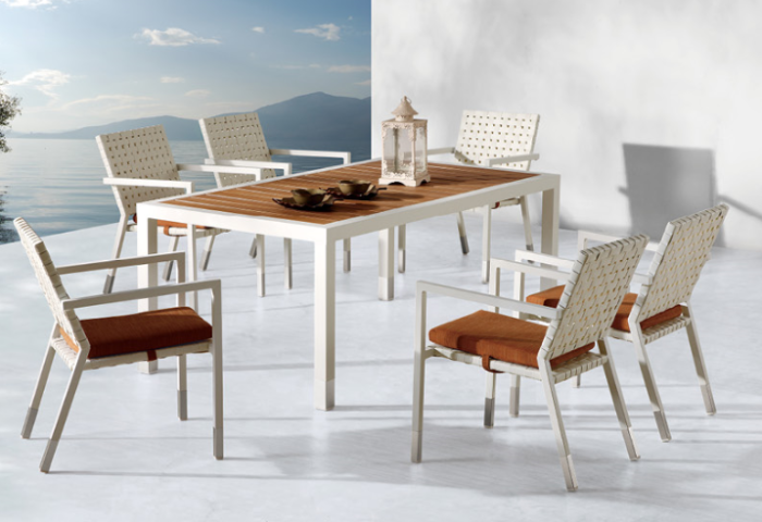 Taco Dining Set For 6 With Arms - Image 1