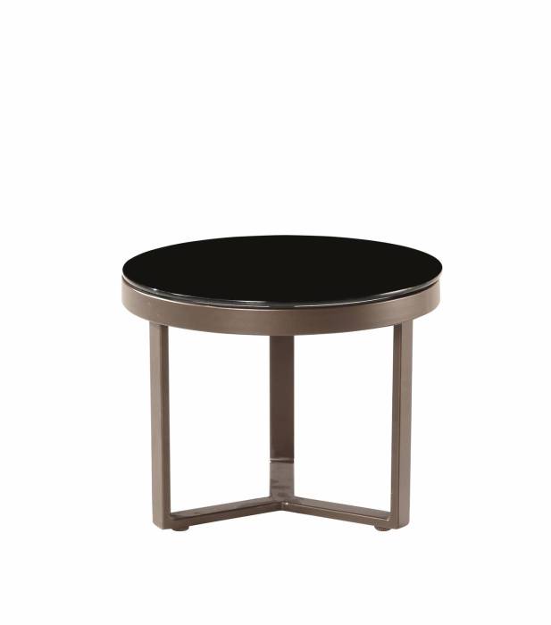 Amber Brown Short Side Table - QUICK SHIP - Image 1
