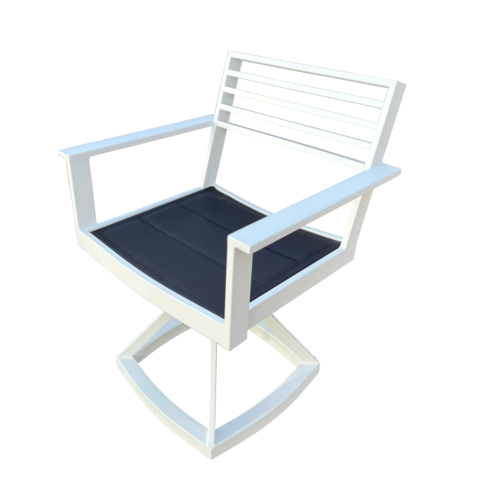 Babmar - Avant Aluminum Swivel Dining Chair - QUICK SHIP - Image 1