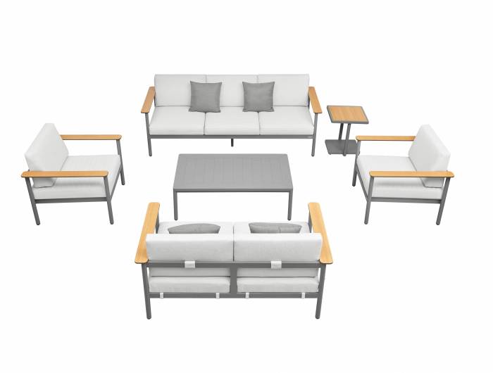 Skyline Sofa Set with Loveseat Side Table - Image 1