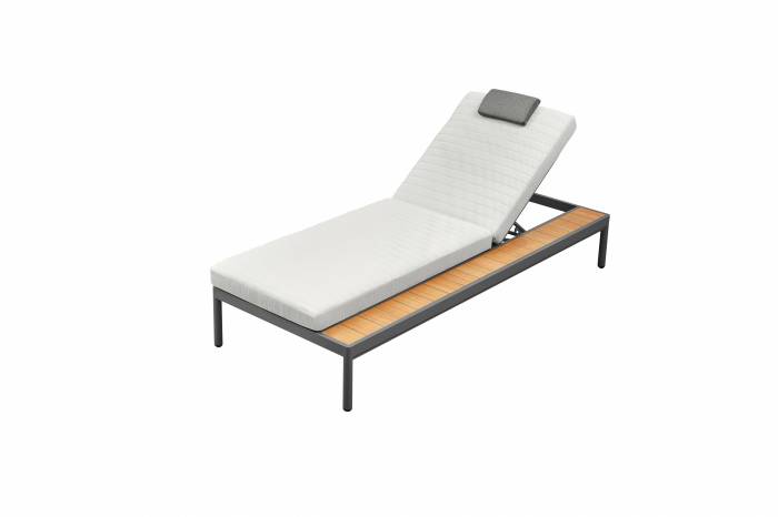 Skyline Chaise Lounge With Side Table On Right Side - Image 1