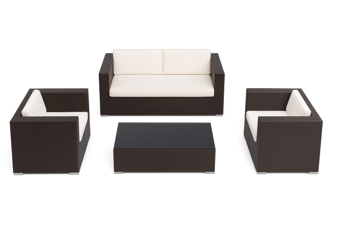 Babmar - Swing 46 Love Seat Set With 2 club chairs 