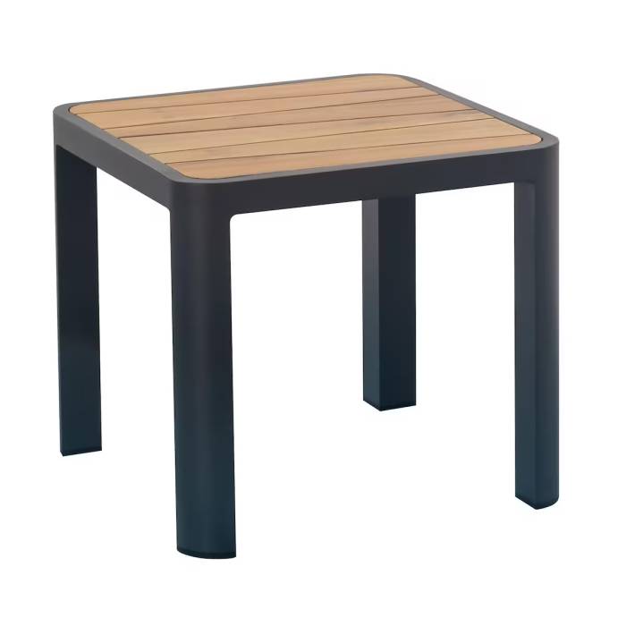 Babmar - Zurich Side Table with Teak Top - QUICK SHIP