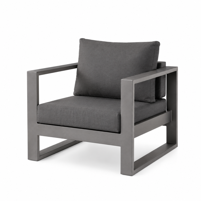 Amber Club Chair | Gray Frame | QUICK SHIP