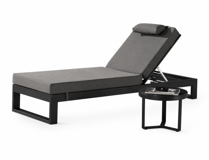 Amber Chaise Lounge | Black Frame | QUICK SHIP