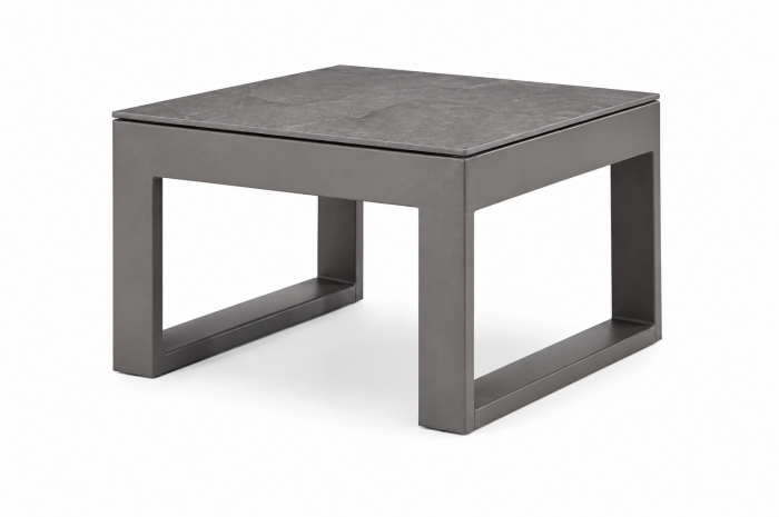 Amber Square Side Table | Gray Frame | QUICK SHIP