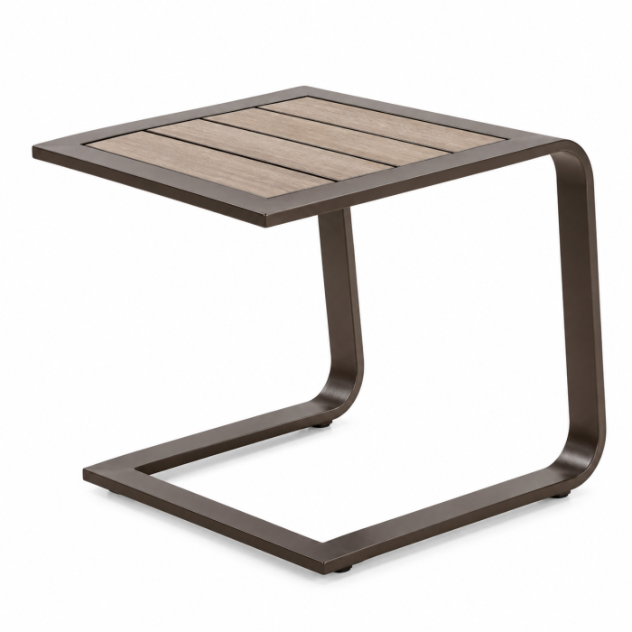 Polo Brown Side Table - QUICK SHIP